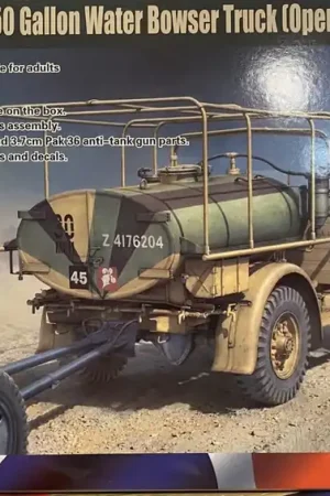 [ 35GM0031 ] Gecko Models Bedford MWC 15-cwt 4x2 250 Gallon Water Bowser Truck (Open Cab Aroscreen) 1/35 Beperkt Aanbod