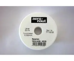 [ AE7718-02 ] aeronaut takeldraad wit 0.5 mm 24 kg 20 meter Op = Op