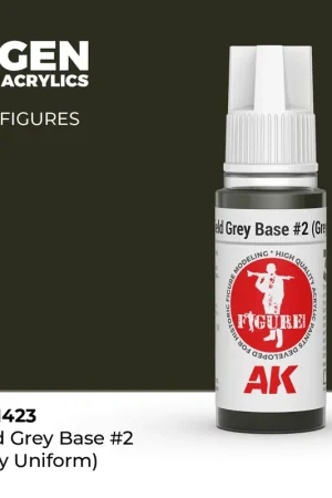 [ AK11423 ] Ak-interactive Acrylics 3GEN Field Grey Base 2 (Grey Uniform) 18ml Nu Kopen