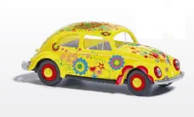 Meest Verkocht [ BUSCH52963 ] Volkswagen Kever met pretzel raam hippie krat 1952 1/87