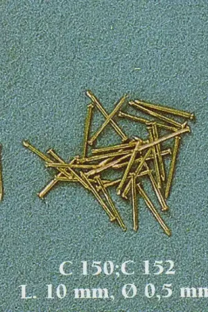 Laatste Kans [ COC152 ] Corel nagels staal vermessingd 0.5x10mm 200gr