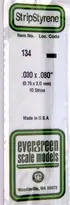 [ EG134 ] Evergreen styrene strip 0.75x2.0x350mm(10st.) Laatste Kans