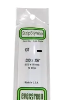 Premium [ EG137 ] Evergreen styrene strip 0.75x4x350mm (10s.)
