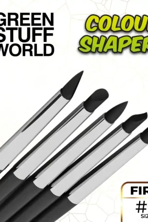 [ GSW1024 ] Green stuff world Colour Shapers Brushes SIZE 2 - BLACK FIRM Rechtstreeks Van De Fabrikant
