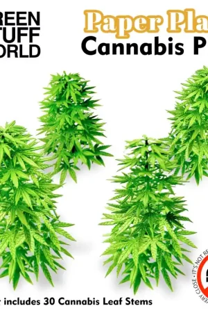 [ GSW10448 ] Green stuff world Paper Plants - Cannabis Premium