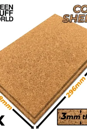 [ GSW10458 ] Green stuff world cork sheets 3mm (2 stuks) Betaalbaar
