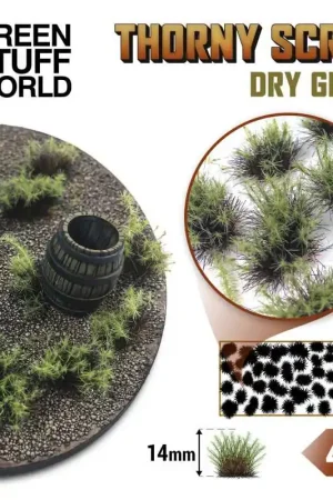 Must-Have [ GSW11501 ] Green stuff world Thorny Scrub Dry green 14mm