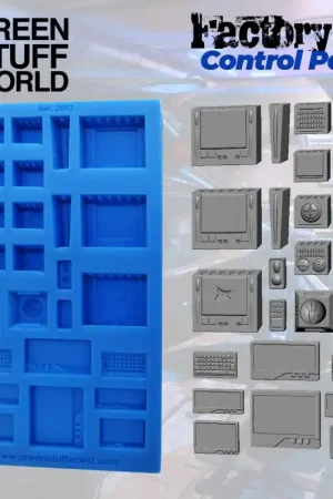 Tijdelijk Beschikbaar [ GSW2092 ] Green stuff world Silicone Molds - Control Panels