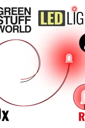 Alleen Vandaag [ GSW3827 ] Green stuff world Red LED Lights - 5mm (10st)