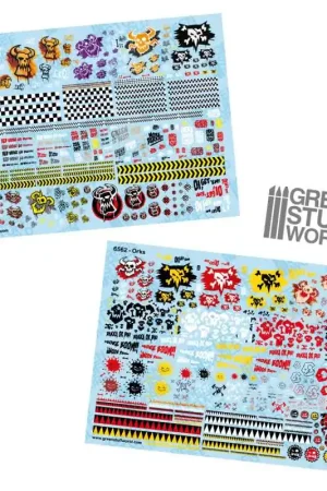 Superprijs [ GSW6562 ] Green Stuff World Water Slide Decals Orcs 2pcs.