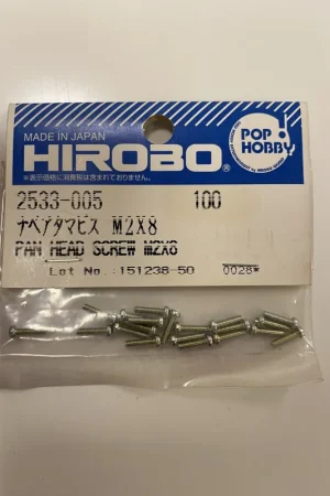 [ H2533-005 ] Hirobo Pan Head Screw M2x8 Bestseller