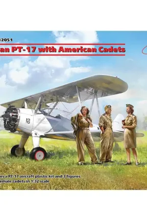 [ ICM32051 ] Stearman PT-17 with American Cadets 1/32 Beperkt Aanbod