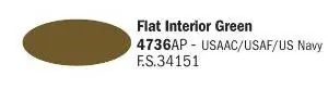 Fabrieksprijs [ ITA-4736AP ] Italeri flat interior green 20ml