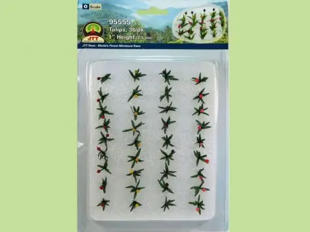 [ JTT95555 ] JTT 1" Tulips 36 pcs schaal O 1/48 Exclusieve Aanbieding