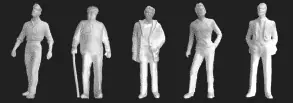 [ JTT97116 ] figuren mannen wit 5st 1/48 Fabrieksprijs
