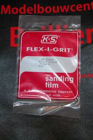 [ KS4011 ] K & S flex-i-grit sandpaper 150 / schuurpapier korrel 150 10.5x12.5cm 5st Koopje