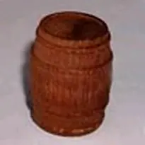[ M32333 ] Mantua houten vaten in notelaar 20x22 mm 10st Populair