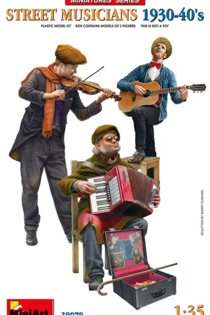 [ MINIART38078 ] Miniart Street Musicians 1930-40‘s 1/35 Alleen Vandaag