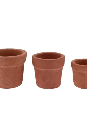 [ MM15525 ] Mini Mundus Terracotta potten 3 stuks Uitverkoop