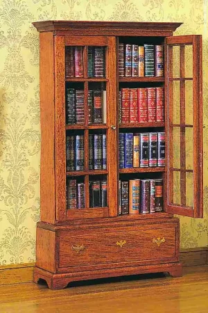 [ MM40052 ] Mini Mundus Chippendale Boekenkast (17x10x3cm HxBxD) Uitverkoop