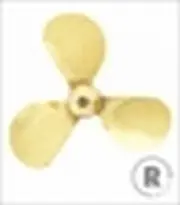 [ RA146-11 ] Raboesch messing scheepsschroef / propeller 35mm rechts 3bl m4 Direct Beschikbaar