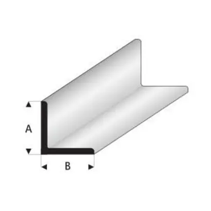 Weekendaanbieding [ RA416-53 ] Raboesch PLASTIC L profiel 2.5x2.5 mm 1 meter