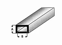 [ RA421-53 ] Raboesch PLASTIC RECHTHOEKIGE BUIS 4.0X8.0 mm 1 meter Direct Verzonden