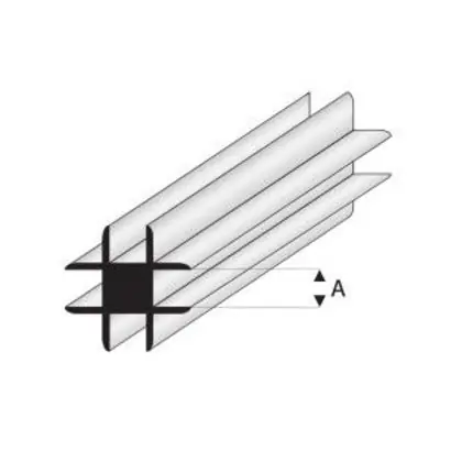 Shop Nu [ RA448-54 ] Raboesch PLASTIC CROSS CONNECTOR 3.0 mm 1 meter