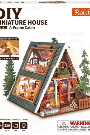 [ ROLIFEDG181 ] Rolife Miniature House A-Frame Cabin Alleen Vandaag