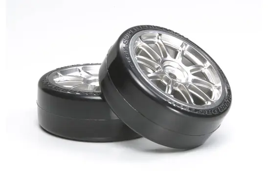 Weekendaanbieding [ T54022 ] Tamiya 10-Spoke Wheel w/super drift tire (24mm/0) 2pcs