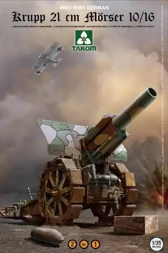 [ TAKOM2032 ] Takom Krupp 21cm mörser 10/16 2in1 - WWI/WWII German Uitverkoop