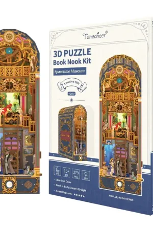 [ TONETQ133 ] Tonecheer 3D Puzzle Book Nook Kit Spacetime Museum Gereduceerde Prijs