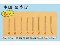 [ TRU09955 ] Trumpeter boorset nr 2 met 1.0-1.1-1.2-1.3-1.4-1.5-1.6-1.7 8st Gecertificeerd