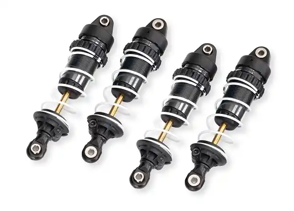 [ TRX-10765-GRAY ] Traxxas Shocks, GTR long, grey-anodized, PTFE-coated bodies with TiN shafts (assembled with springs) (4) - trx10765-grey Flitsaanbieding