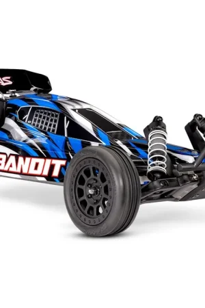 [ TRX-24254-8BLUEX ] Traxxas Bandit 1/10 2WD brushed HD with battery & USB-C charger - Blue X - TRX24254-8bluex Op = Op