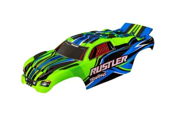 [ TRX-3734-GRN ] Traxxas Rustler 2WD Green Clipless Body - trx3734-grn Nu Kopen