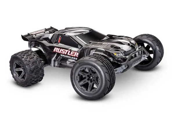 Voordeelprijs [ TRX-37454-4-BLK ] Traxxas Rustler 2WD HD VX3 Brushless, Black - TRX37454-4-BLK