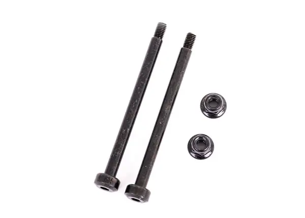Voordeelprijs [ TRX-9542 ] Traxxas Suspension pins, outer, front, 3.5x48.2mm (hardened steel) (2)/ M3x0.5mm NL, flanged (2) - trx9542