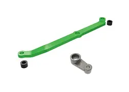 Nieuw [ TRX-9748-GRN ] Traxxas Steering link, 6061-T6 aluminum (Green-anodized)/ servo horn, metal/ spacers (2)/ 3x6mm CCS (with threadlock) (1)/ 2.5x7mm SS (with threadlock) (1) - TRX9748-GRN