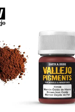 Snelle Levering [ VAL73108 ] Vallejo Pigments Brown Iron Oxide 35ml
