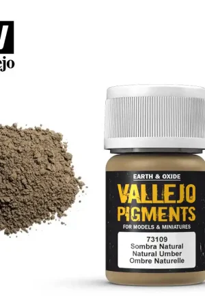 Beperkte Voorraad [ VAL73109 ] Vallejo Pigments Natural Umber 35ml