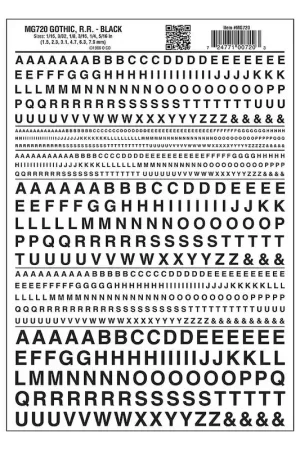 Dagaanbieding [ WOODLANDMG-724 ] Woodland dry transfer decals Gothic RR yellow
