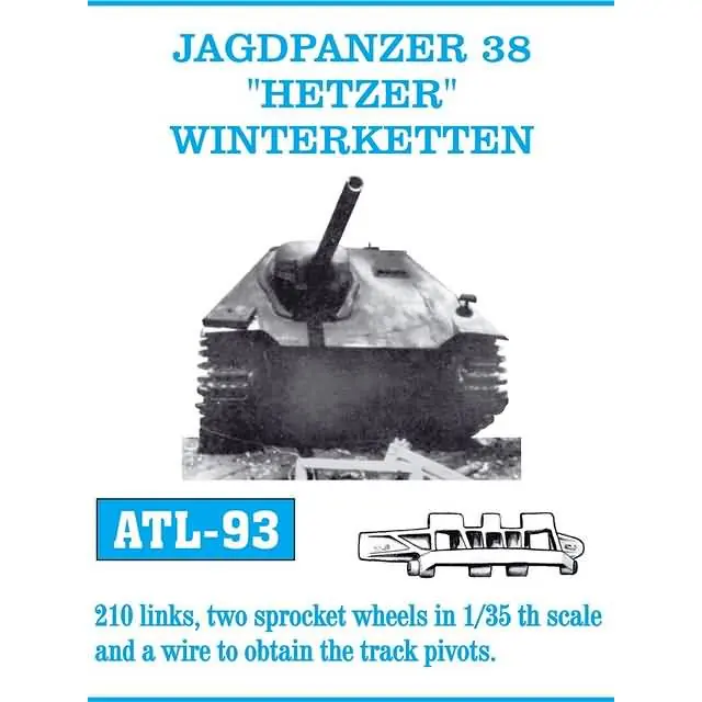 Gratis Retour Jagdpanzer 38 Hetzer Winterketten Friul ATL-93