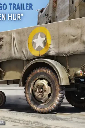 1/35 G-518 US 1t Cargo Trailer with Canvas ‘Ben Hur’ Miniart 35443 Op = Op