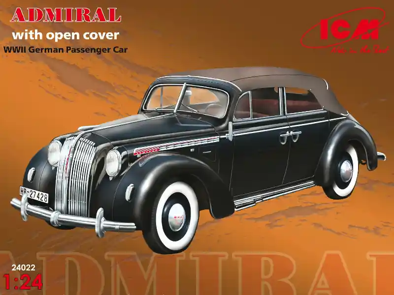 Tijdelijk Beschikbaar 1/24 Opel Admiral Kabriolett ICM 24022