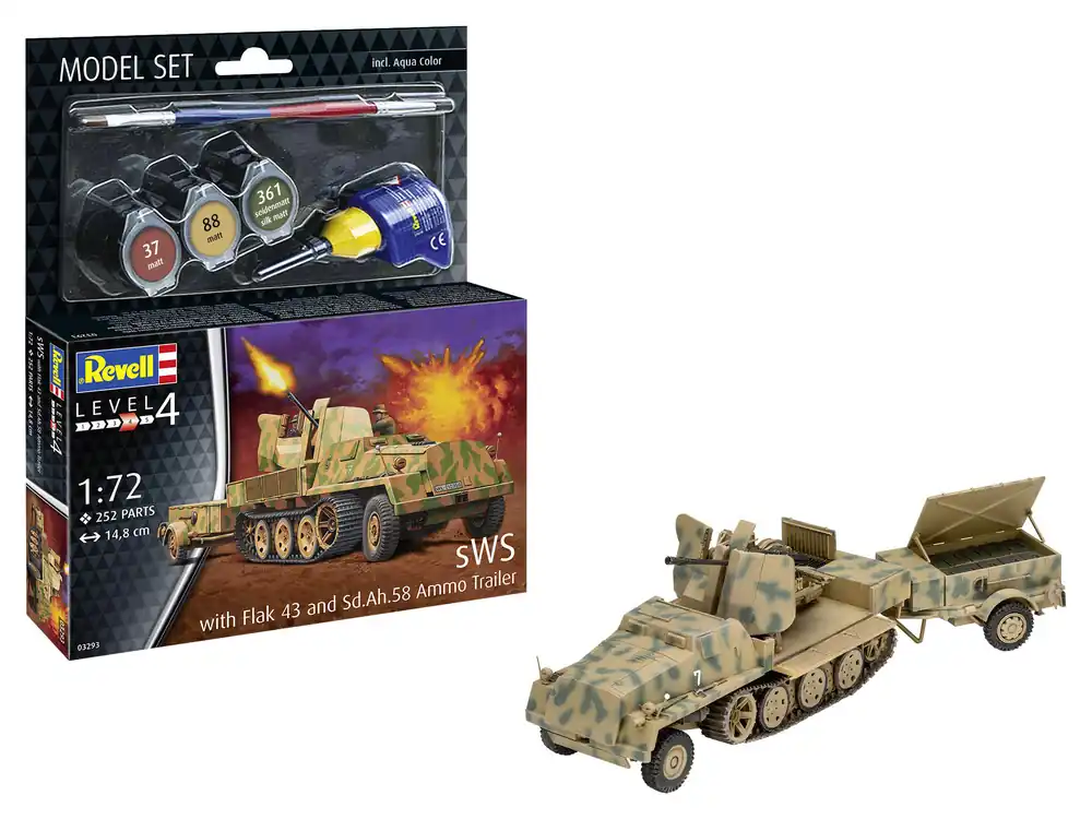 Superprijs 1/72 Model Set sWS with Flak 43 and Sd.Ah.58 Ammo Trailer Revell 63293