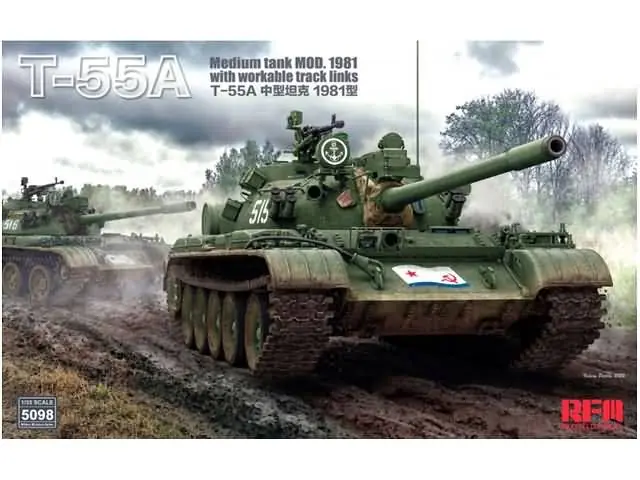 1/35 T-55A Medium Tank Mod. 1981 RFM 5098 Betrouwbaar
