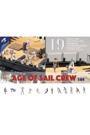 19 Metal Figures ‘Age of Sail Crew’ Sailers (1700-1815) Artesania 22900F2 Nieuw