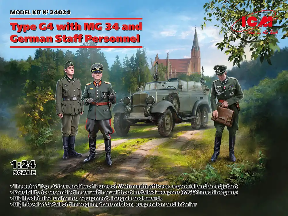 1/24 Type G4 with MG 34 and German Staff Personnel ICM 24024 Korting