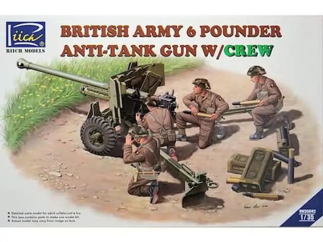 Bestseller 1/35 British Army 6 Pounder Infantry Anti-Tank Gun Riich RV 35042